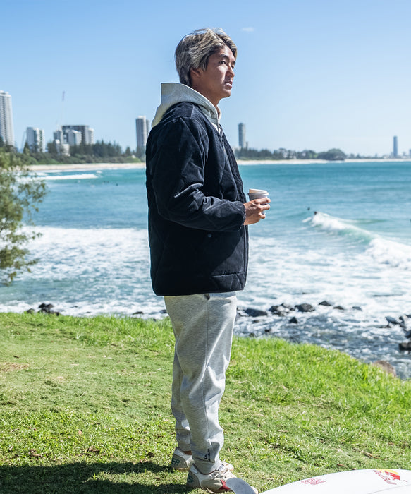 【OUTLET】Quiksilver メンズ COLD WIND CARDIGAN コーデュロイカーディガン ルーズフィット 撥水