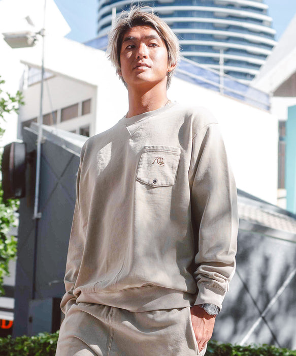 OUTLET】Quiksilver メンズ PG DNA SWEAT CREW プルオーバー セットアップ