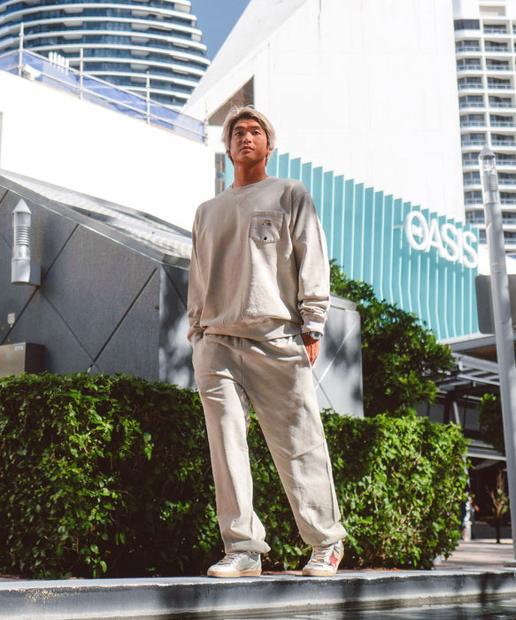 【OUTLET】Quiksilver メンズ PG DNA SWEAT CREW プルオーバー セットアップ