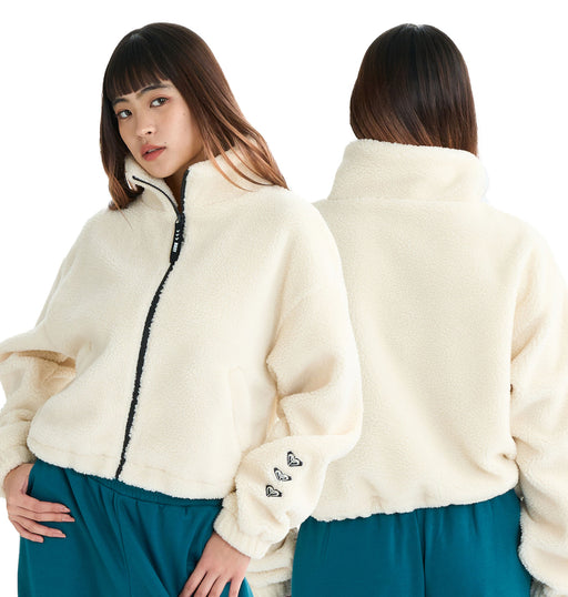reve de femme 裏ボア　ジャケット　カットソー３枚 OUTLET】Roxy Fitness TRIPLE HEARTS JACKET ウィメンズ フィットネス