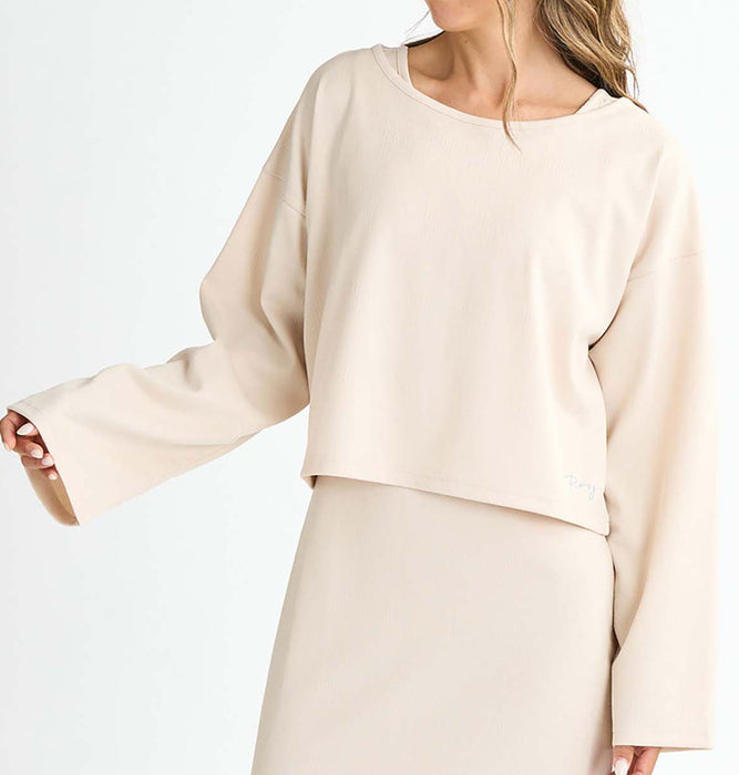 Roxy COASTAL ESCAPE L/S ウィメンズ 長袖Tシャツ ロンT ロングスリーブ ティーシャツ ジャガード