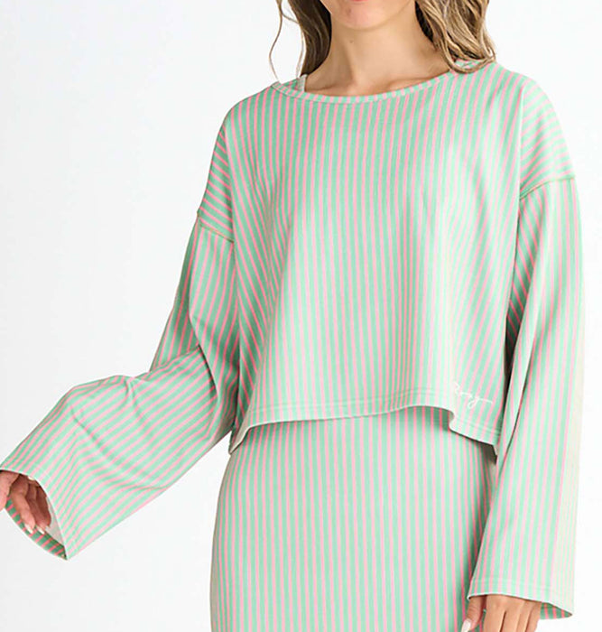 Roxy COASTAL ESCAPE L/S ウィメンズ 長袖Tシャツ ロンT ロングスリーブ ティーシャツ ジャガード