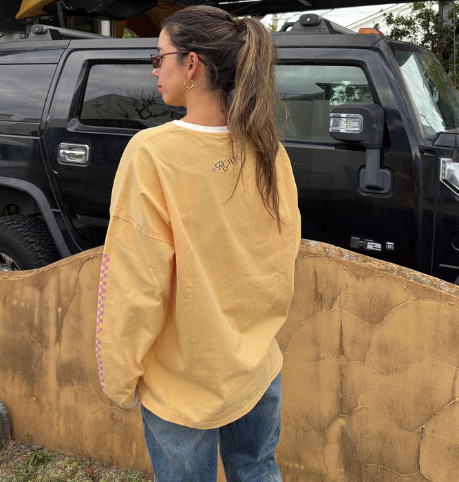 【OUTLET】Roxy SEEKING MORE FUN ウィメンズ 長袖Tシャツ ロンT ロングスリーブ メンズライクシルエット