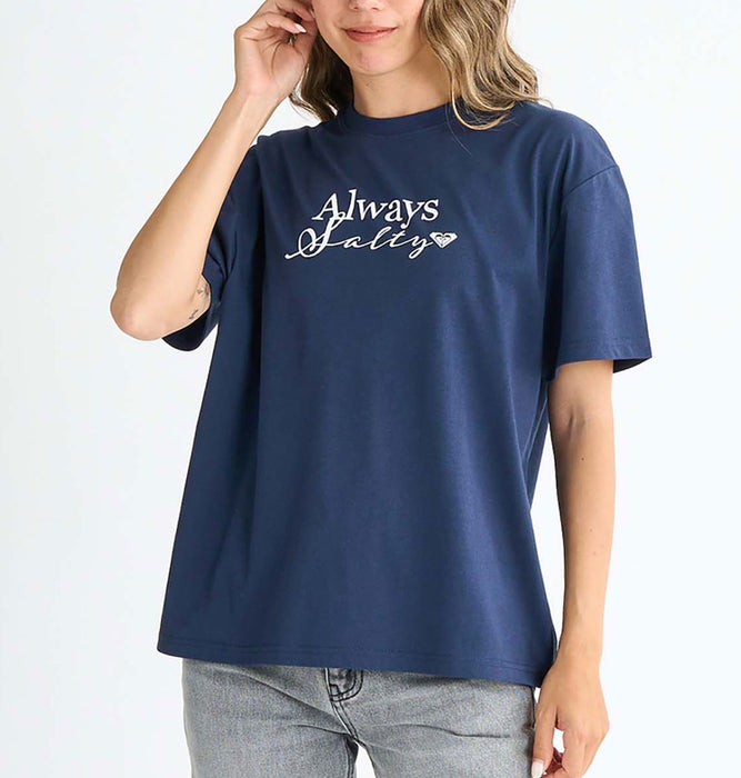 【OUTLET】Roxy ALWAYS SALTY ウィメンズ 半袖Tシャツ ティーシャツ 接触冷感 オーバーサイズ 暑さ対策