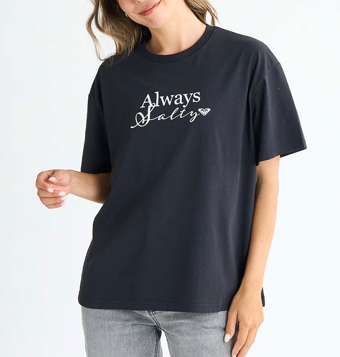 【OUTLET】Roxy ALWAYS SALTY ウィメンズ 半袖Tシャツ ティーシャツ 接触冷感 オーバーサイズ 暑さ対策