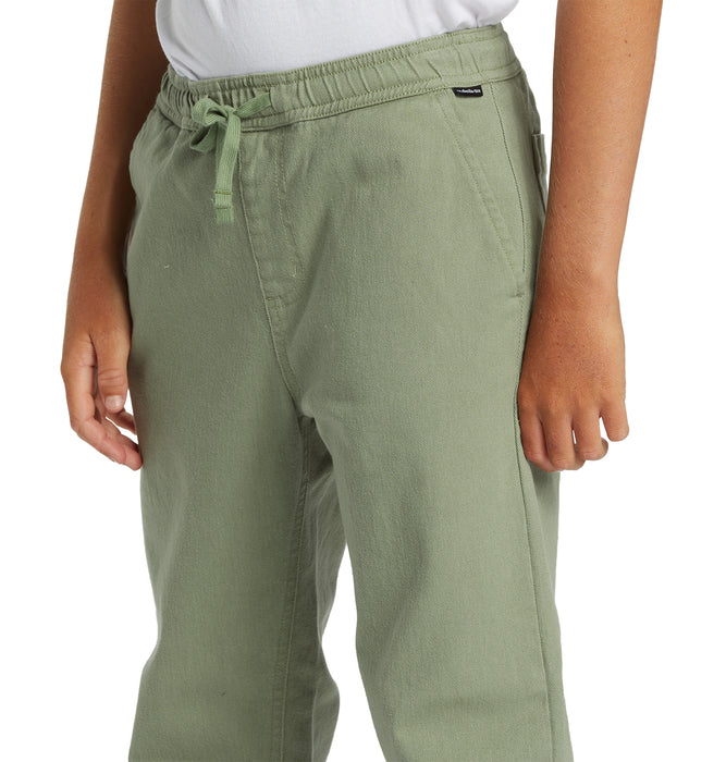 【OUTLET】QUIKSILVER キッズ・ユース DNA TWILL BEACH PANTコットンツイル ストレッチパンツ