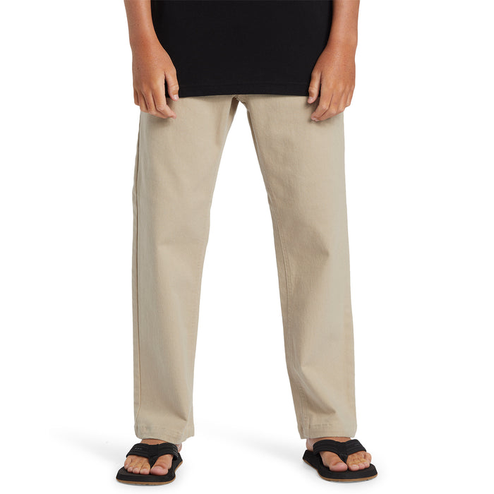 【OUTLET】QUIKSILVER キッズ・ユース DNA TWILL BEACH PANTコットンツイル ストレッチパンツ