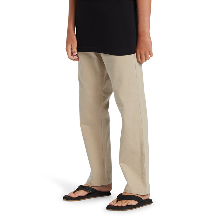 【OUTLET】QUIKSILVER キッズ・ユース DNA TWILL BEACH PANTコットンツイル ストレッチパンツ