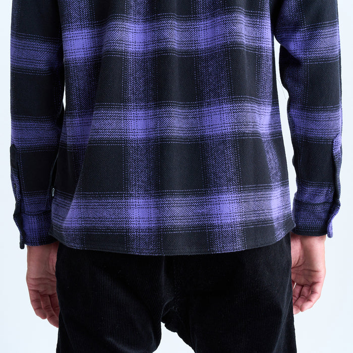 【OUTLET】QUIKSILVER メンズ MERCURY FLANNEL チェック長袖シャツ コットン レギュラーフィット