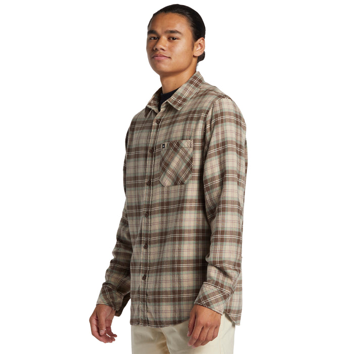 【OUTLET】QUIKSILVER メンズ ENSIGN CLASSIC FLANN 長袖チェックシャツ