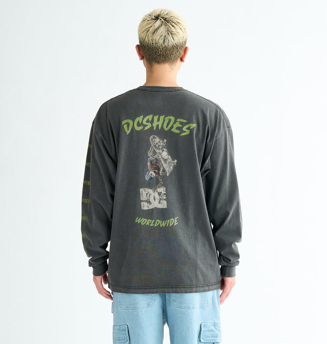 DC Shoes 25 SKATE SKULL LS メンズ Tシャツ ロンT