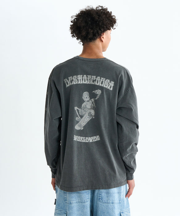 【OUTLET】DC Shoes 25 SKATE SKULL LS 長袖Tシャツ メンズ