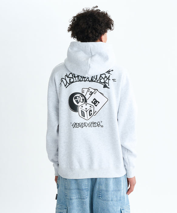 DC グラフィックプリント フーディ DC Shoes 25 GAME PH フーディ パーカー 裏起毛 メンズ