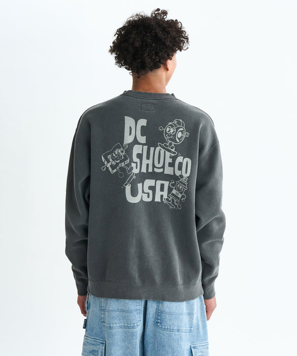 DC Shoes 25 NAUGHTY BOYS CREWNECK PULLOVER プルオーバー 裏起毛 メンズ