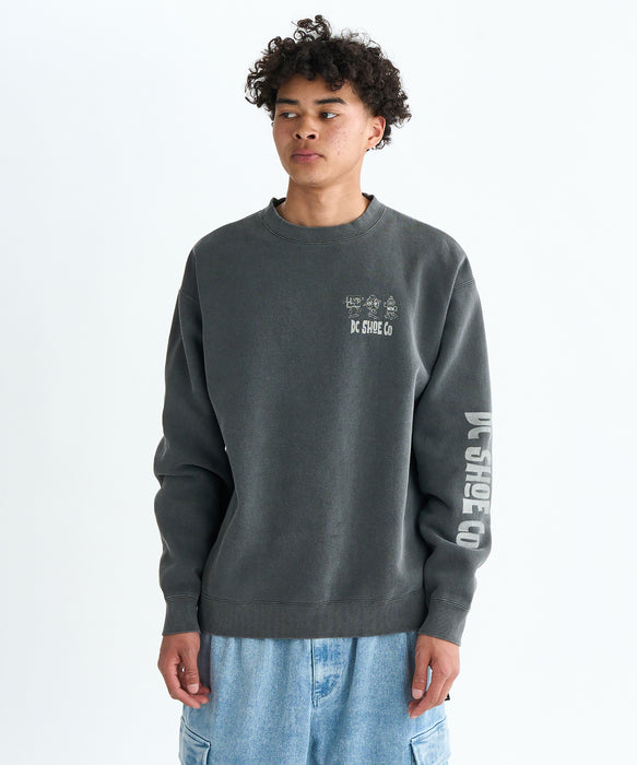 DC Shoes 25 NAUGHTY BOYS CREWNECK PULLOVER プルオーバー 裏起毛 メンズ