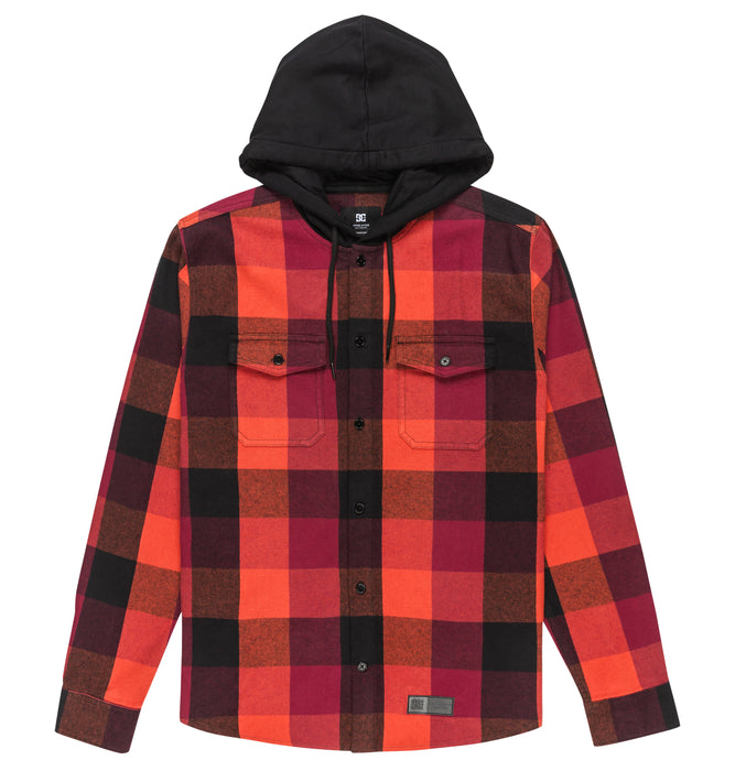 【OUTLET】DC Shoes RUCKUS HOODED フランネルシャツ メンズ