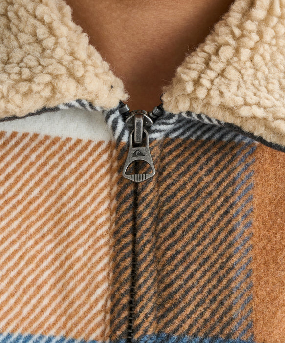 Quiksilver キッズ・ユース DNA SHERPA HARRINGTON YOUTH ライニングボアジャケット (130-160CM) (130-160CM)