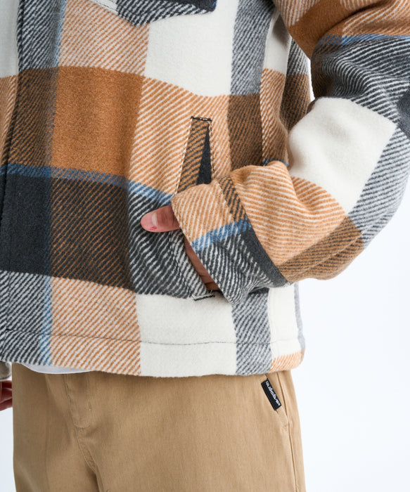 Quiksilver キッズ・ユース DNA SHERPA HARRINGTON YOUTH ライニングボアジャケット (130-160CM) (130-160CM)