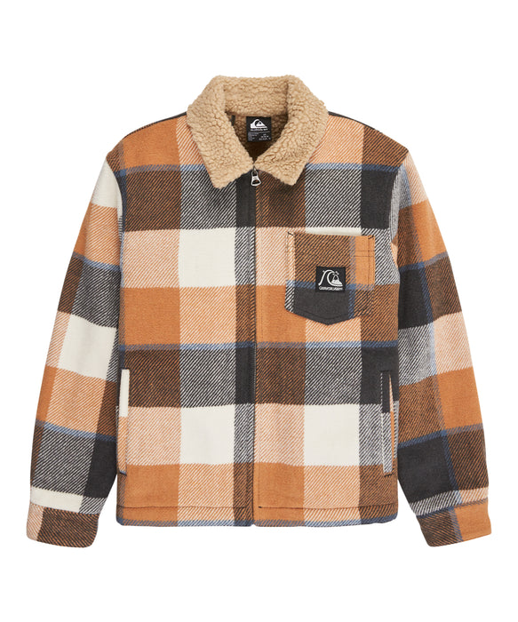 Quiksilver キッズ・ユース DNA SHERPA HARRINGTON YOUTH ライニングボアジャケット (130-160CM) (130-160CM)