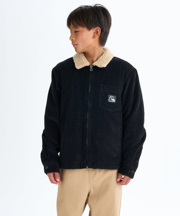 Quiksilver キッズ・ユース DNA SHERPA HARRINGTON YOUTH ライニングボアジャケット (130-160CM) (130-160CM)