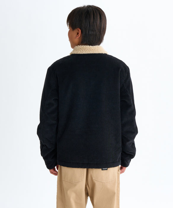 Quiksilver キッズ・ユース DNA SHERPA HARRINGTON YOUTH ライニングボアジャケット (130-160CM) (130-160CM)