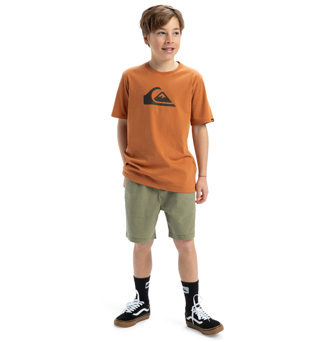 【OUTLET】QUIKSILVER キッズ・ユース EV COMP LOGO SS YTH 半袖コットンTシャツ ロゴT (130-160cm)