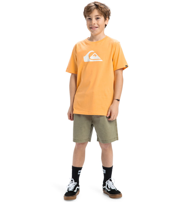 【OUTLET】QUIKSILVER キッズ・ユース EV COMP LOGO SS YTH 半袖コットンTシャツ ロゴT (130-160cm)