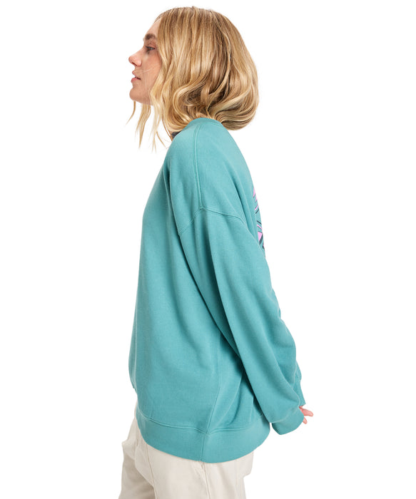 Quiksilver 【オンラインストア・直営店限定】 STANDARD CREW ウィメンズプルオーバー スウェット 生地 裏起毛