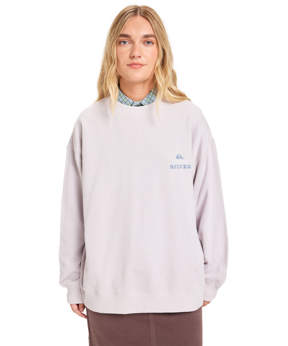 Quiksilver 【オンラインストア・直営店限定】 STANDARD CREW ウィメンズプルオーバー スウェット 生地 裏起毛