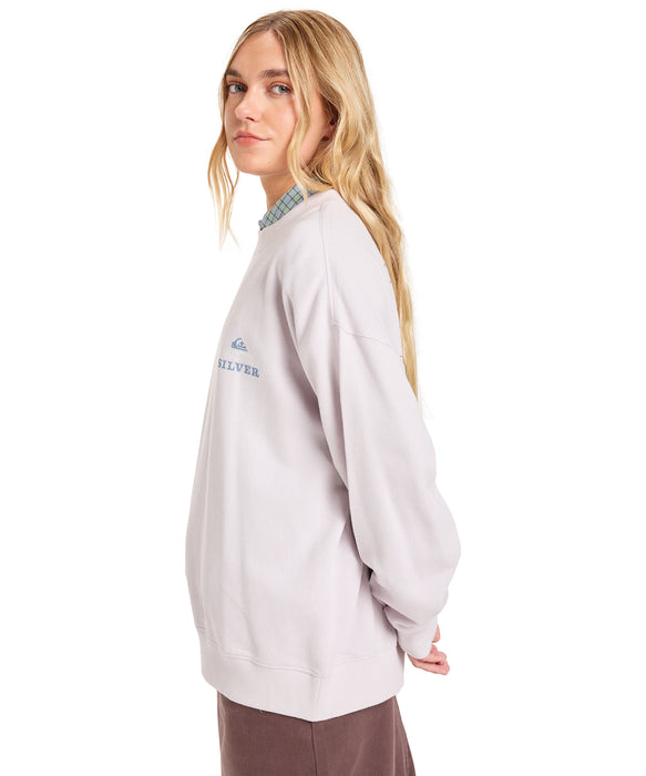 Quiksilver 【オンラインストア・直営店限定】 STANDARD CREW ウィメンズプルオーバー スウェット 生地 裏起毛