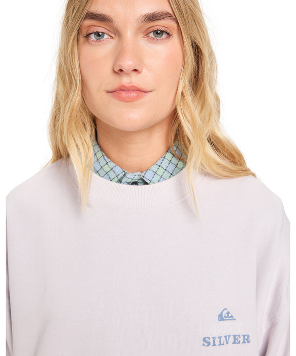 Quiksilver 【オンラインストア・直営店限定】 STANDARD CREW ウィメンズプルオーバー スウェット 生地 裏起毛