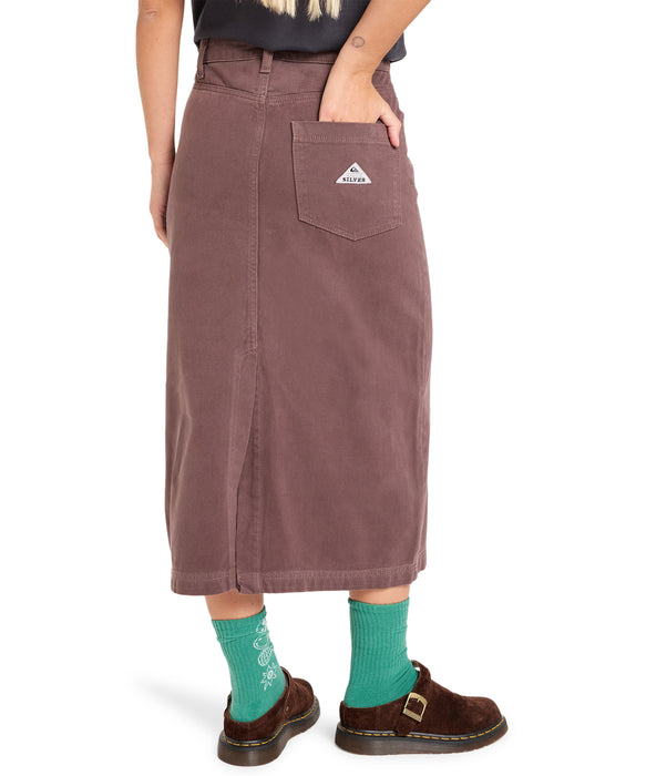 Quiksilver 【オンラインストア・直営店限定】 MASON SKIRT ウィメンズ ロングスカート コットンツイル