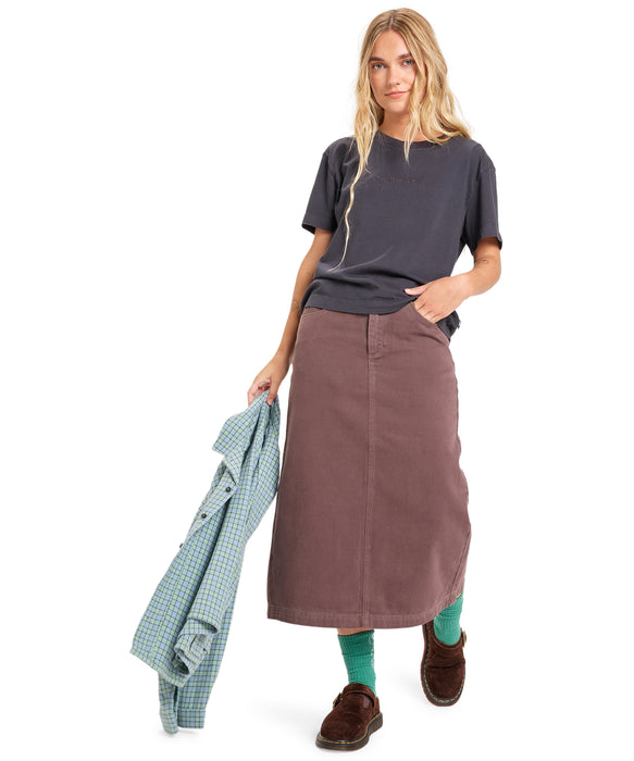 Quiksilver 【オンラインストア・直営店限定】 MASON SKIRT ウィメンズ ロングスカート コットンツイル