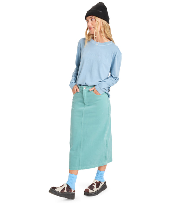 Quiksilver 【オンラインストア・直営店限定】 MASON SKIRT ウィメンズ ロングスカート コットンツイル