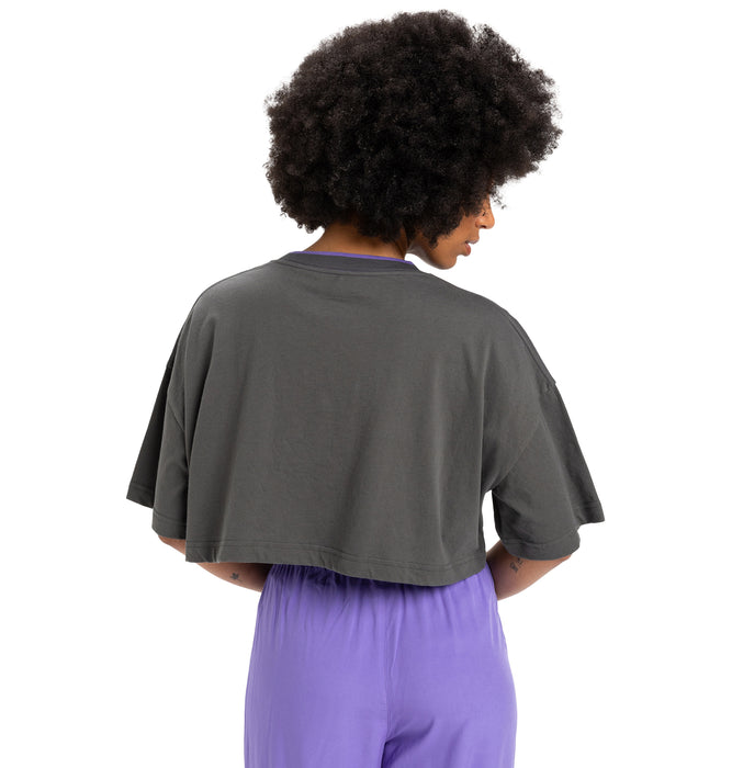 【OUTLET】QUIKSILVER ウィメンズ MAXI CROP SS TEE コットン半袖Ｔシャツ 丈短め
