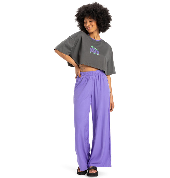 【OUTLET】QUIKSILVER ウィメンズ MAXI CROP SS TEE コットン半袖Ｔシャツ 丈短め