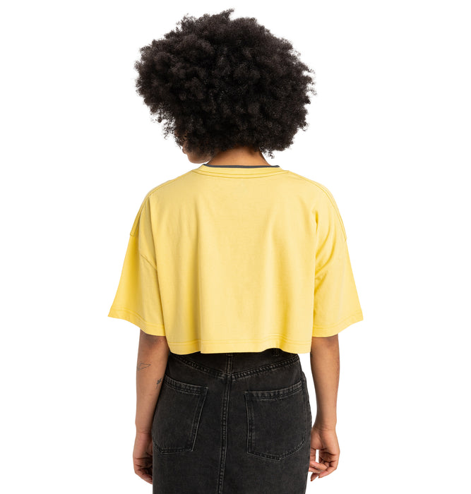 【OUTLET】QUIKSILVER ウィメンズ MAXI CROP SS TEE コットン半袖Ｔシャツ 丈短め