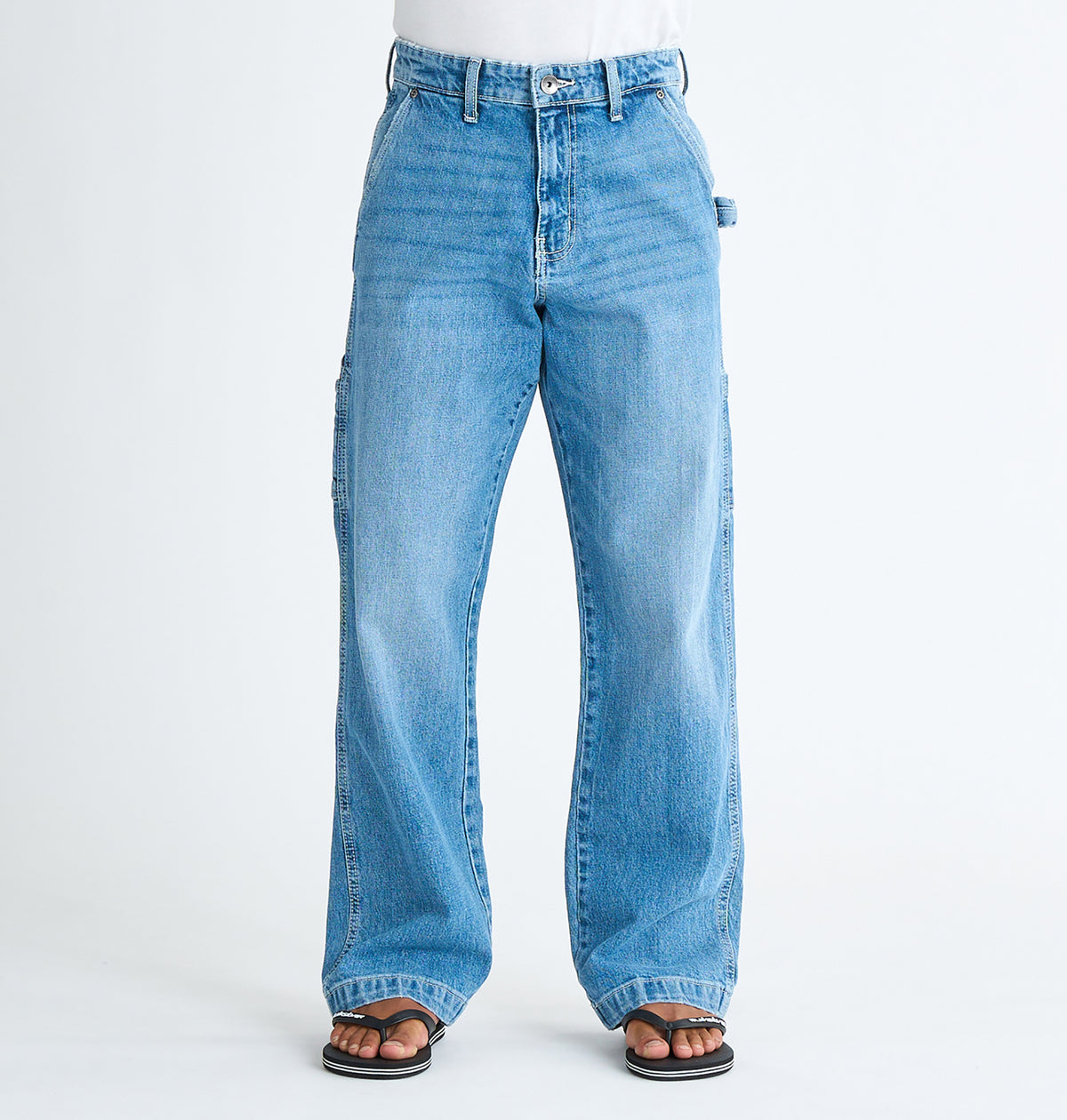 JWAnderson Jeans logogrid デニム ワイドジーンズ 48 Wide Jeans | UNIQLO US