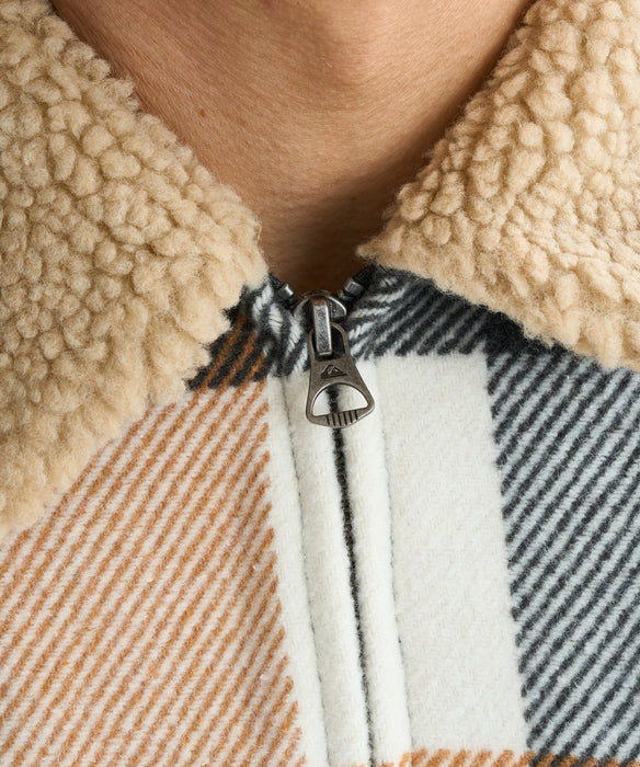 【OUTLET】Quiksilver メンズ DNA SHERPA HARRINGTON JACKET ボアライニングジャケット レギュラーフィット