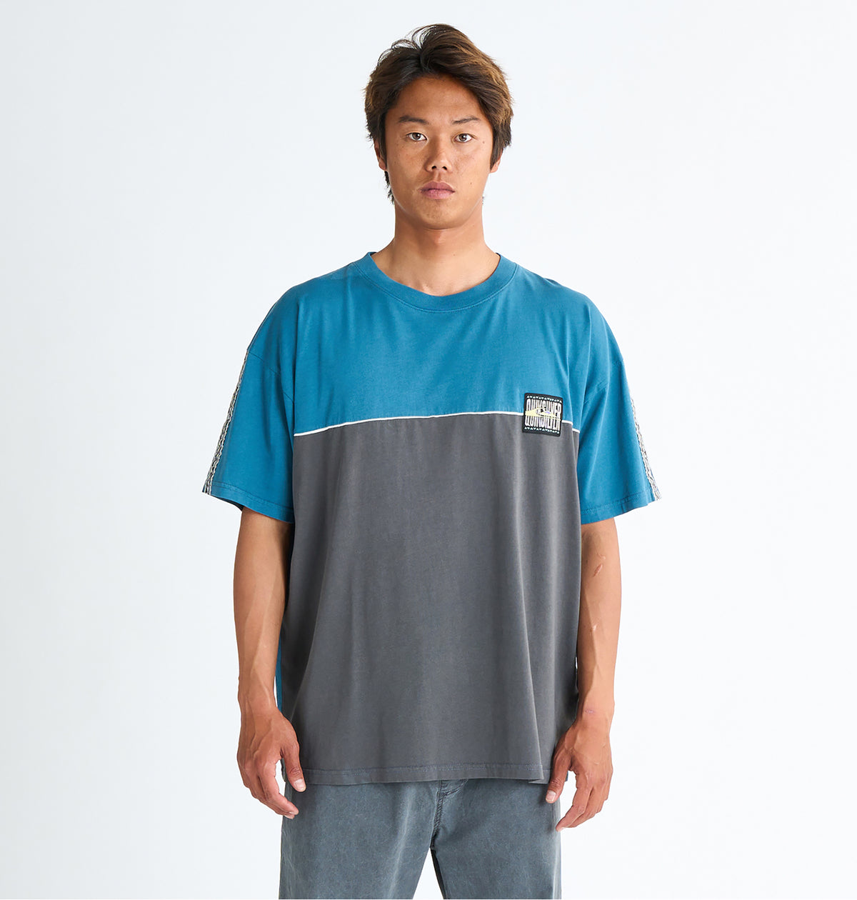 OUTLET】Quiksilver GLOBAL HEAT COLOR BLOCK SS TEE メンズ Tシャツ