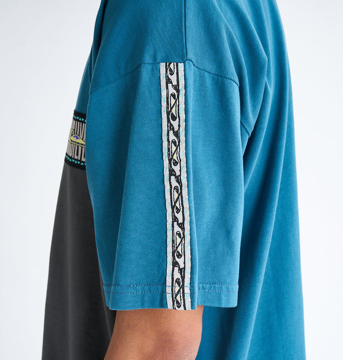 【OUTLET】QUIKSILVER メンズ GLOBAL HEAT COLOR BL 半袖ニット