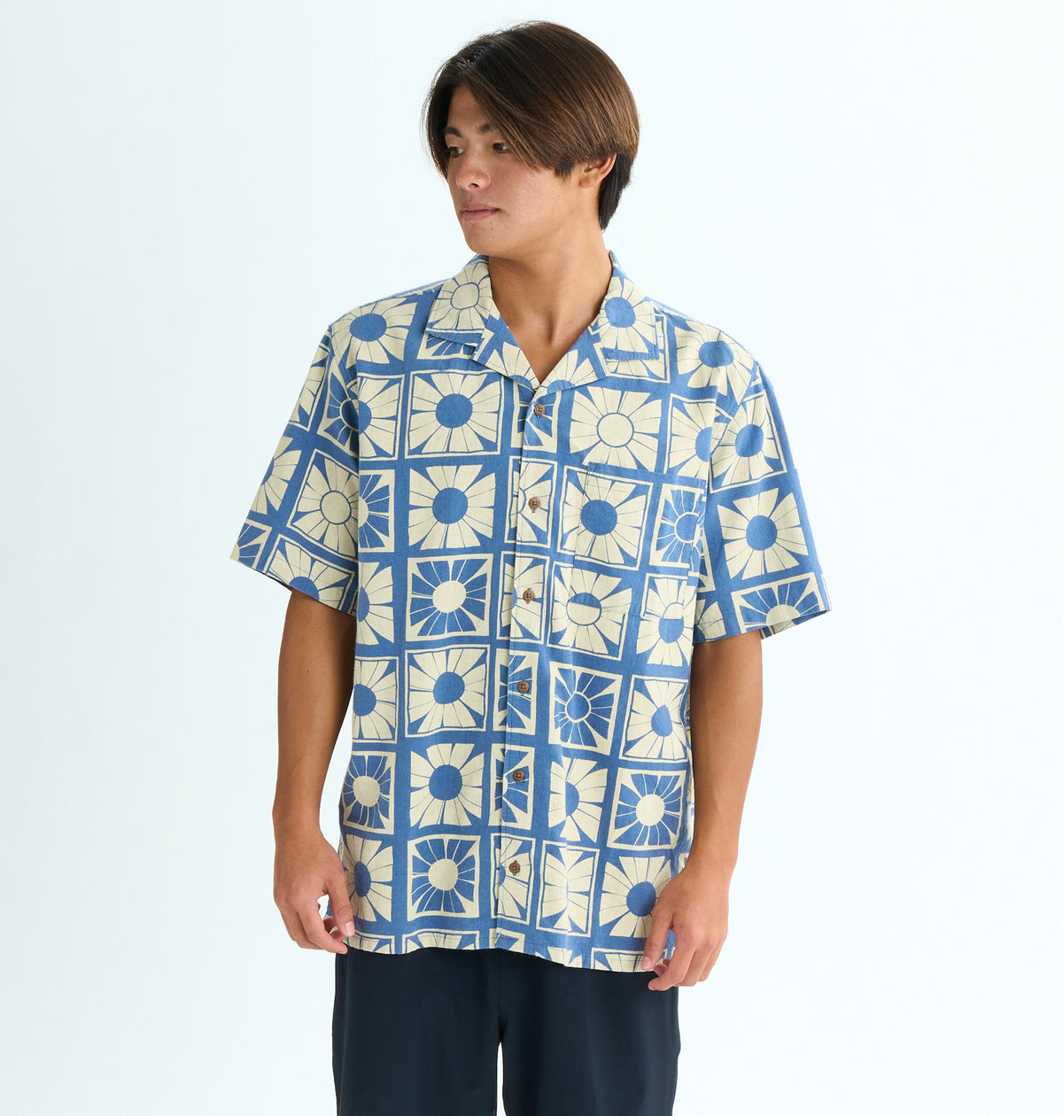 OUTLET】QUIKSILVER メンズ SCHANK SS SHIRT 半袖シャツ コットン