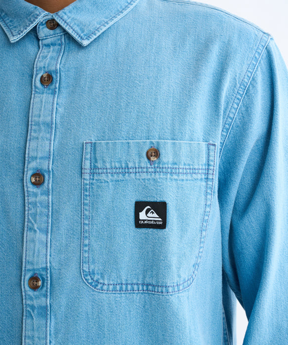 【OUTLET】Quiksilver メンズ BOZEMAN DENIM LS SHIRT シャツ