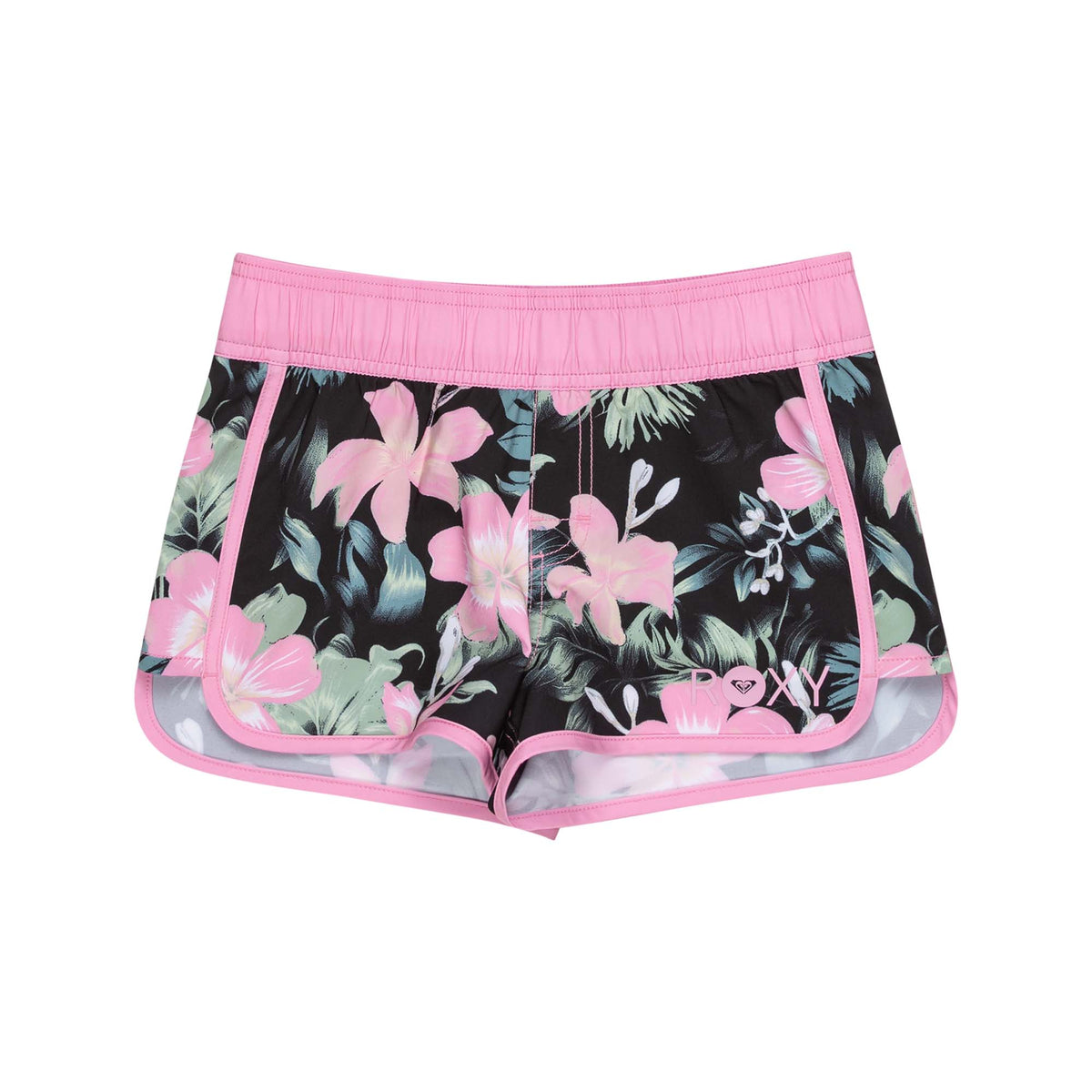 新品格安女の子に大人気オシャレなロキシーサーフスケート33.8インチ花柄xピンク OUTLET FAMILY SALE】Roxy GOOD WAVES ONLY キッズ ボードショーツ