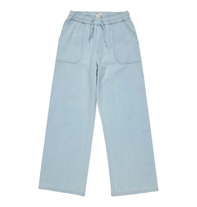 Roxy SEASIDE VIEW RG キッズ コットンロングパンツ