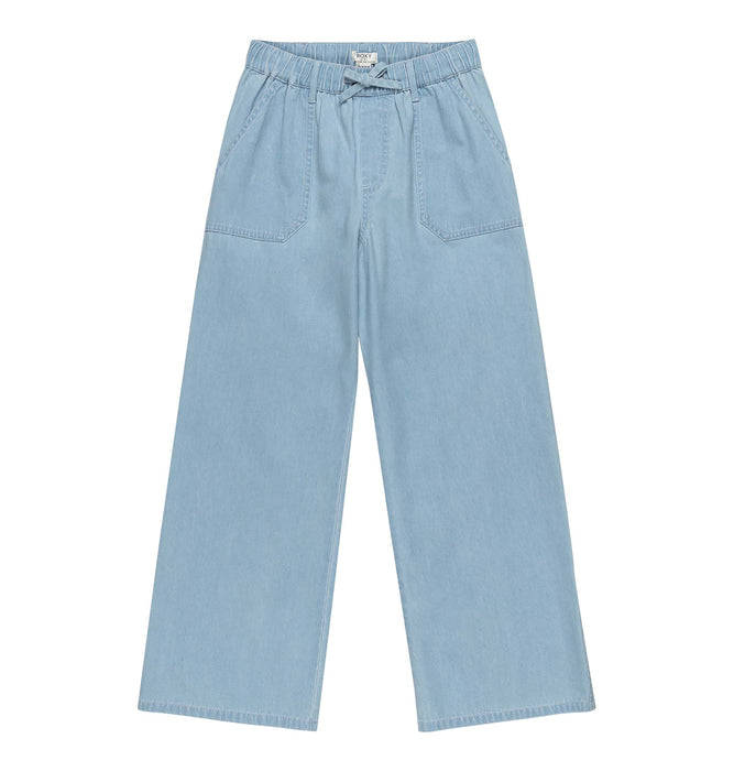 Roxy SEASIDE VIEW RG キッズ コットンロングパンツ