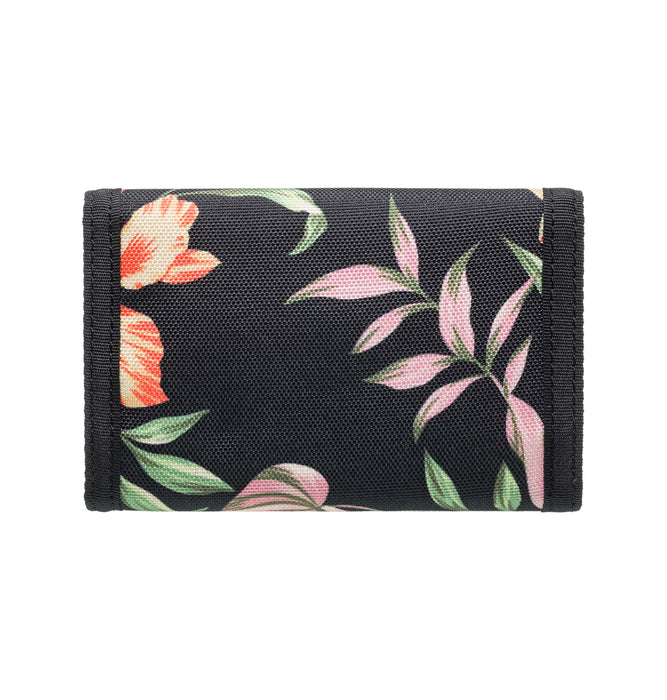 【OUTLET】Roxy SMALL BEACH ウィメンズ 財布 BLACK ボタニカル柄