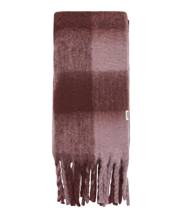 Roxy CUTE BLUSH ウィメンズ チェック大判ストール マフラー チェック