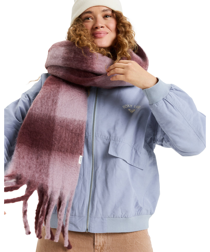 OUTLET】Roxy CUTE BLUSH ウィメンズ チェック大判ストール マフラー