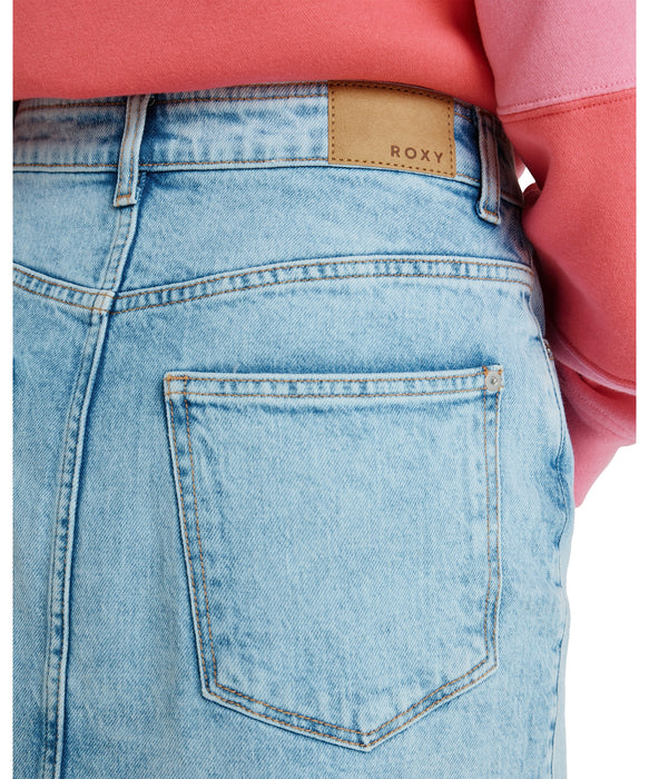 【OUTLET】Roxy RAIN MINI SKIRT BEAU BLUE ウィメンズ ミニスカート <2025FW HEART WAVE>  <25FWグローバル展開アイテム>